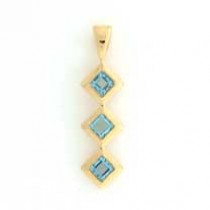 GPC 3 SQ.STONE DIA.SHAPE PENDANT-B.TOPAZ