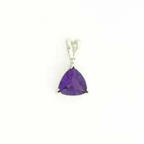 GPC WHITE TRILLION PENDANT-AMETHYST