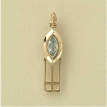 GPC MARQUIS BLUE TOPAZ RM STYLE PENDANT