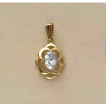 GPC 7x5mm ASST.COLOUR CZ FANCY PENDANT