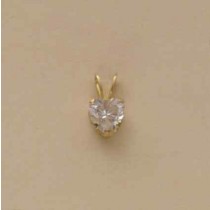 GPC 6mm HEART CZ PENDANT               -