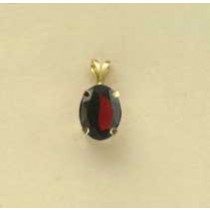 GPC 9x7mm GARNET PENDANT