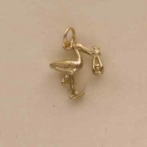 GPC SMALL STORK AND BABY CHARM         =