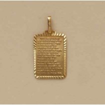 GPC RECTANGULAR LORDS PRAYER PENDANT