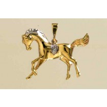 GPC STONESET HORSE PENDANT