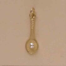 GPC TENNIS RACQUET CHARM/PEARL