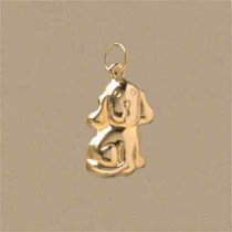 GPC SMALL HOLLOW SITTING DOG PENDANT   =