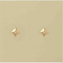 GPC DIAMOND SET 4mm POLISHED SQUARE STUD