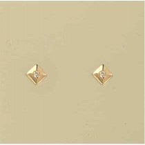 GPC DIAMOND SET 4mm POLISHED SQUARE STUD