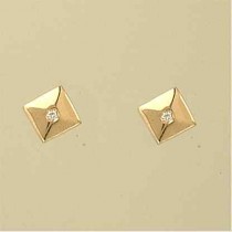 GPC DIAMOND SET 7mm POLISHED SQUARE STUD