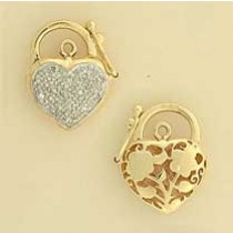 9ct 4PT DIAMOND SET 9mm PADLOCK