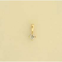 9ct 10pt DIAMOND CLAW SET PENDANT