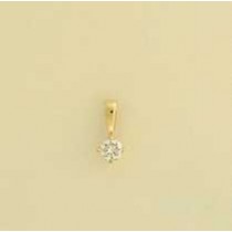 9ct 15pt DIAMOND CLAW SET PENDANT