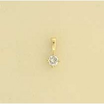 9ct 20pt DIAMOND CLAW SET PENDANT