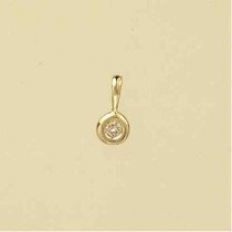 9ct 5pt DIAMOND RUB SET PENDANT