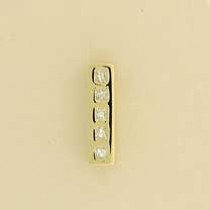 9ct 20pt DIA SET 5 STONE BAR PENDANT