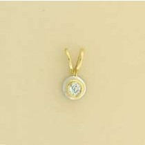 9ct 10pt DIAMOND YELLOW/WHITE PENDANT