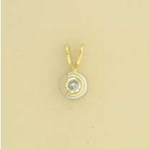 9ct 25pt DIAMOND YELLOW/WHITE PENDANT