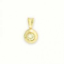 9ct 25pt DIAMOND SET YELLOW PENDANT