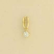 9ct 15pt DIAMOND CLAW SET PENDANT     1Q