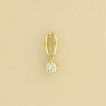 9ct 20pt DIAMOND CLAW SET PENDANT     1Q