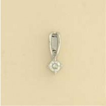 9ct WHITE 20pt DIA CLAW SET PENDANT   1Q