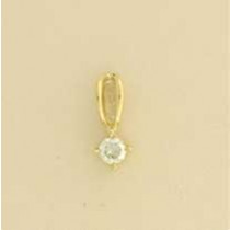 9ct 25pt DIAMOND CLAW SET PENDANT     1Q