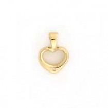 9ct .05PT DIA 10mm TIFF HEART PENDANT