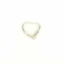 9ct WHITE 1pt DIAMOND SET TIF HEART