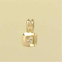 9ct 10pt DIAMOND/SQUARE SET PENDANT