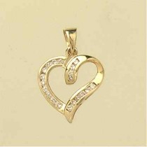 9ct 25pt DIAMOND FANCY HEART PENDANT