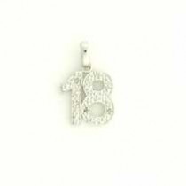 9ct WHITE DIAMOND SET 18 PENDANT