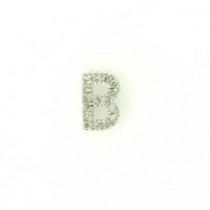 9ct WHITE 10pt DIAMOND SET INITIAL-B