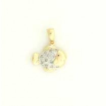 9ct DIAMOND SET FISH PENDANT