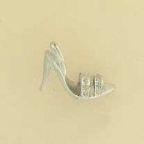 9ct WHITE DIA.SET STILLETO SHOE