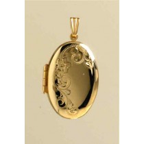 GPC 29x20mm OVAL ENGRAVED LOCKET