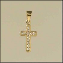 9ct 20pt DIAMOND 15x10mm CROSS