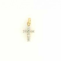 9cT 5pt DIAMOND 9x7mm CROSS
