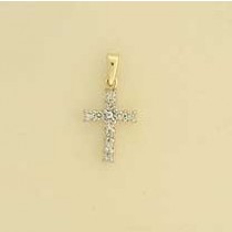 9cT  10pt DIAMOND 11x8mm CROSS