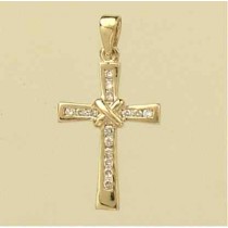 9ct 25pt DIAMOND CHANNEL SET CROSS