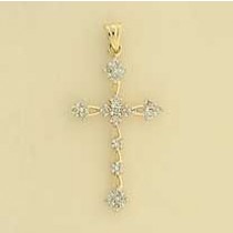 9ct 25pt DIAMOND FANCY CROSS