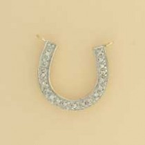 9ct 5pt DIAMOND SET HORSESHOE PENDANT