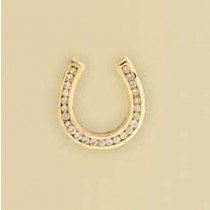 9ct 25pt DIA CHANNEL SET HORSESHOE PEND