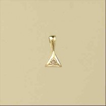 9ct 5pt DIAMOND TRIANGLE PENDANT