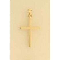 9ct 25pt 23x16mm YELL/WHITE DIAM CROSS