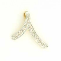 9ct 25pt DIAMOND RIBBON SLIDER PENDANT