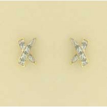 9CT --PT DIA. KISS CROSS STUDS