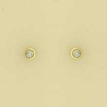 9ct 10pt DIAMOND RUBSET STUDS