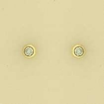 9ct 20pt DIAMOND RUBSET STUDS