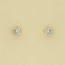 9ct 15pt DIAMOND SET SQUARE STUDS